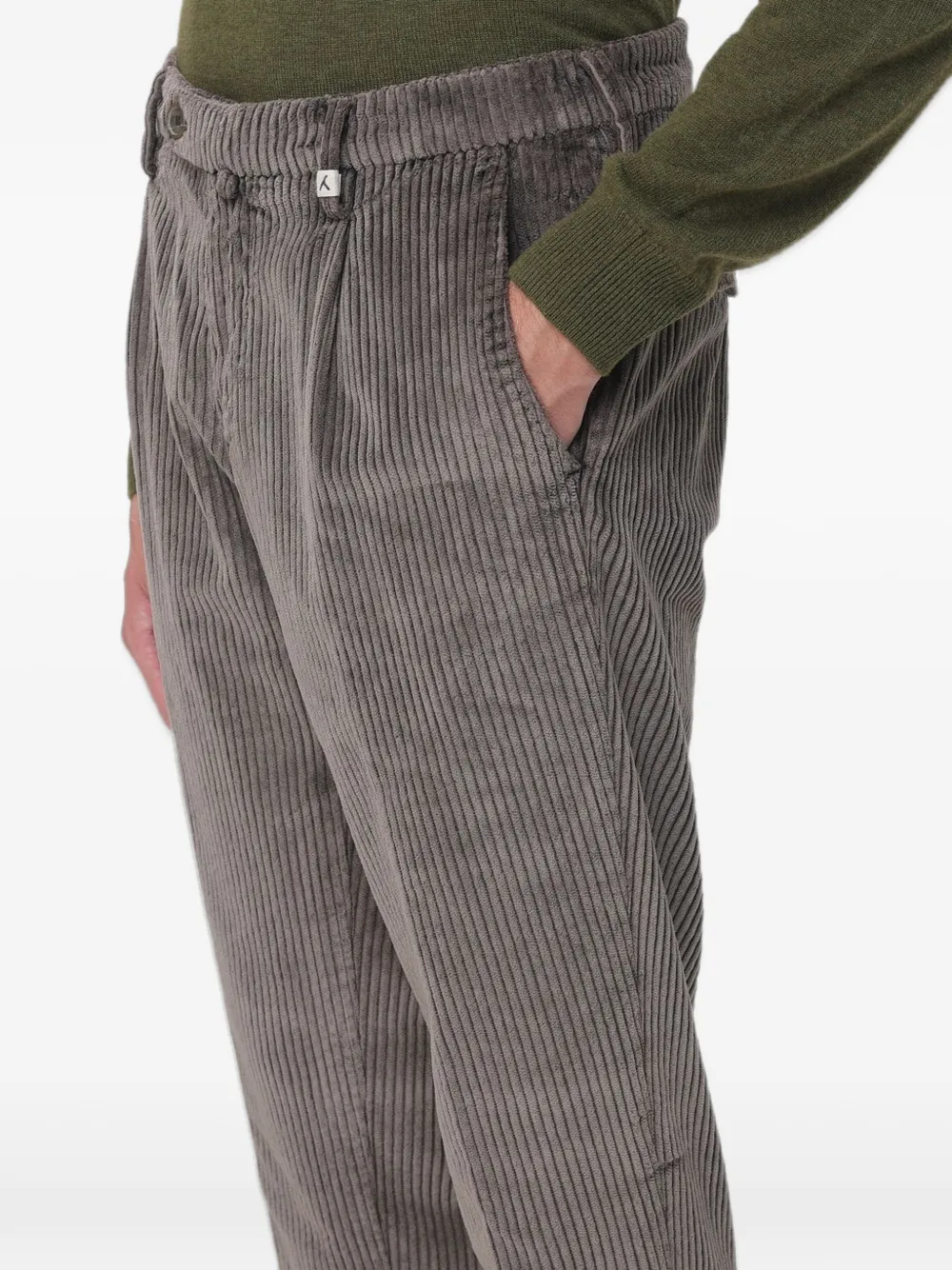 Myths pleated corduroy trousers Grijs