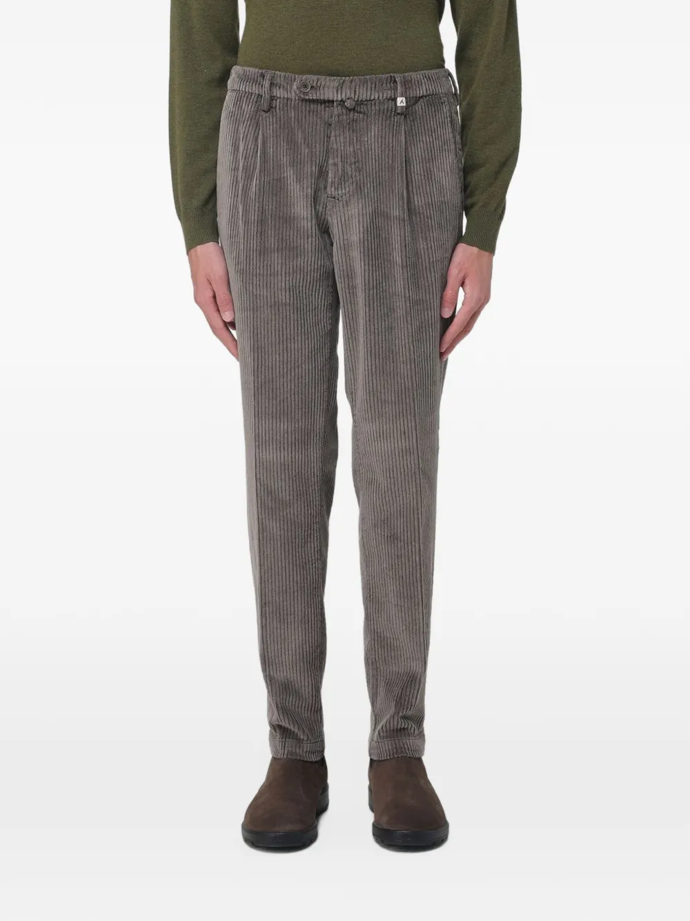Myths pleated corduroy trousers Grijs