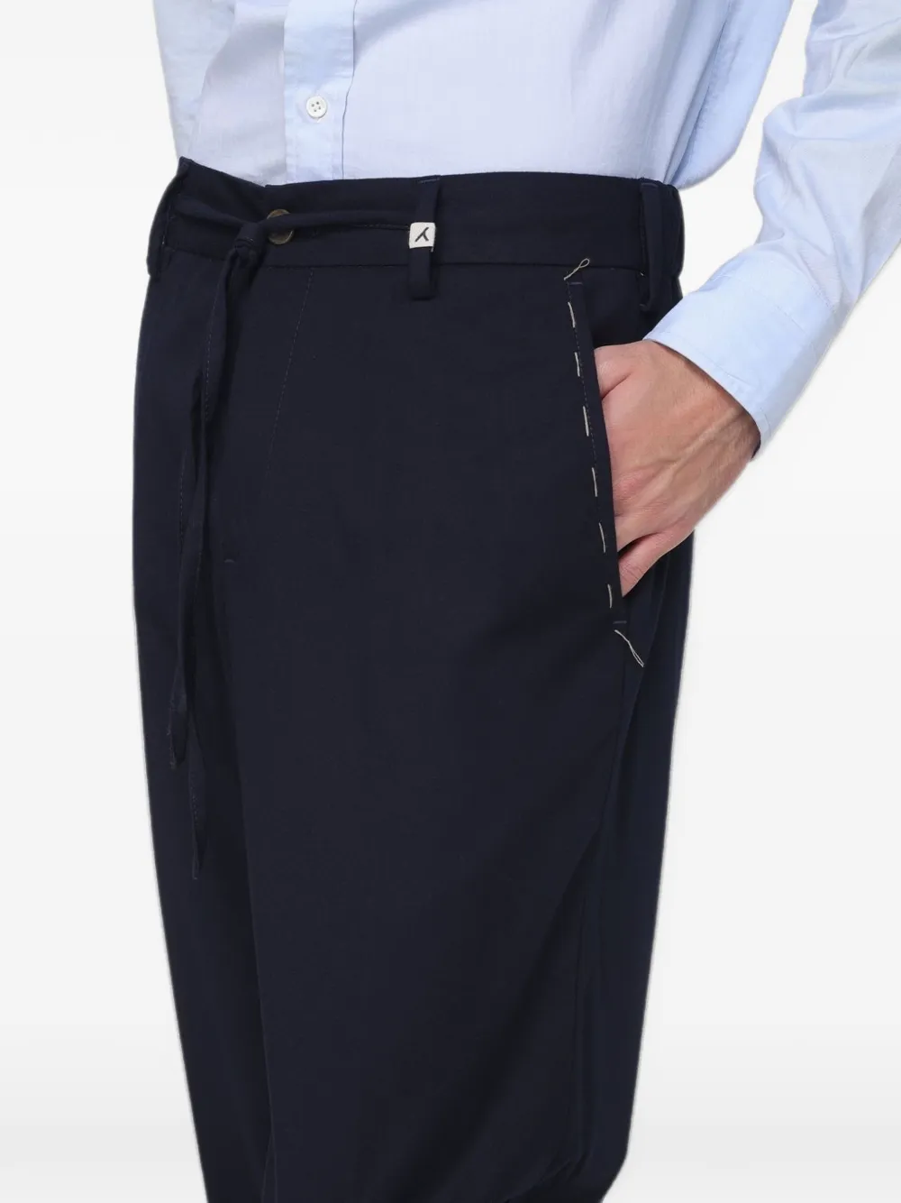 Myths Broek met trekkoordtaille Blauw