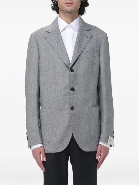 Luigi Borrelli herringbone-pattern single-breasted blazer
