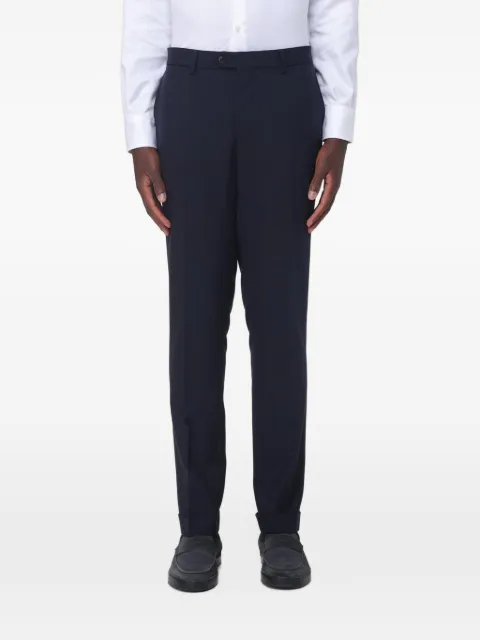 Fay pressed-crease virgin wool trousers