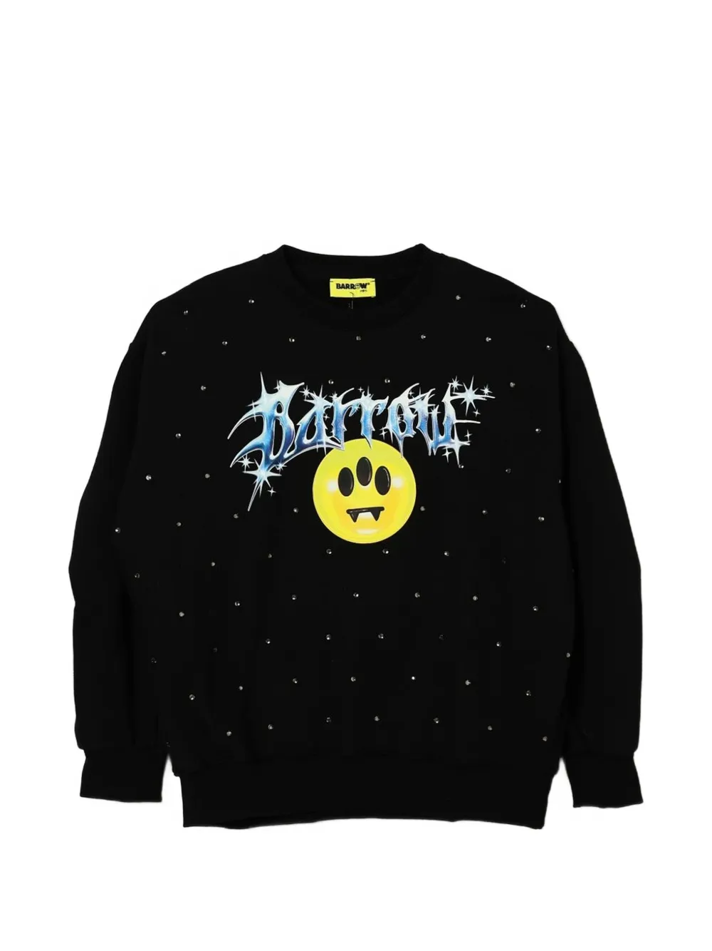 Barrow kids logo-print crystal-embellished sweater Zwart