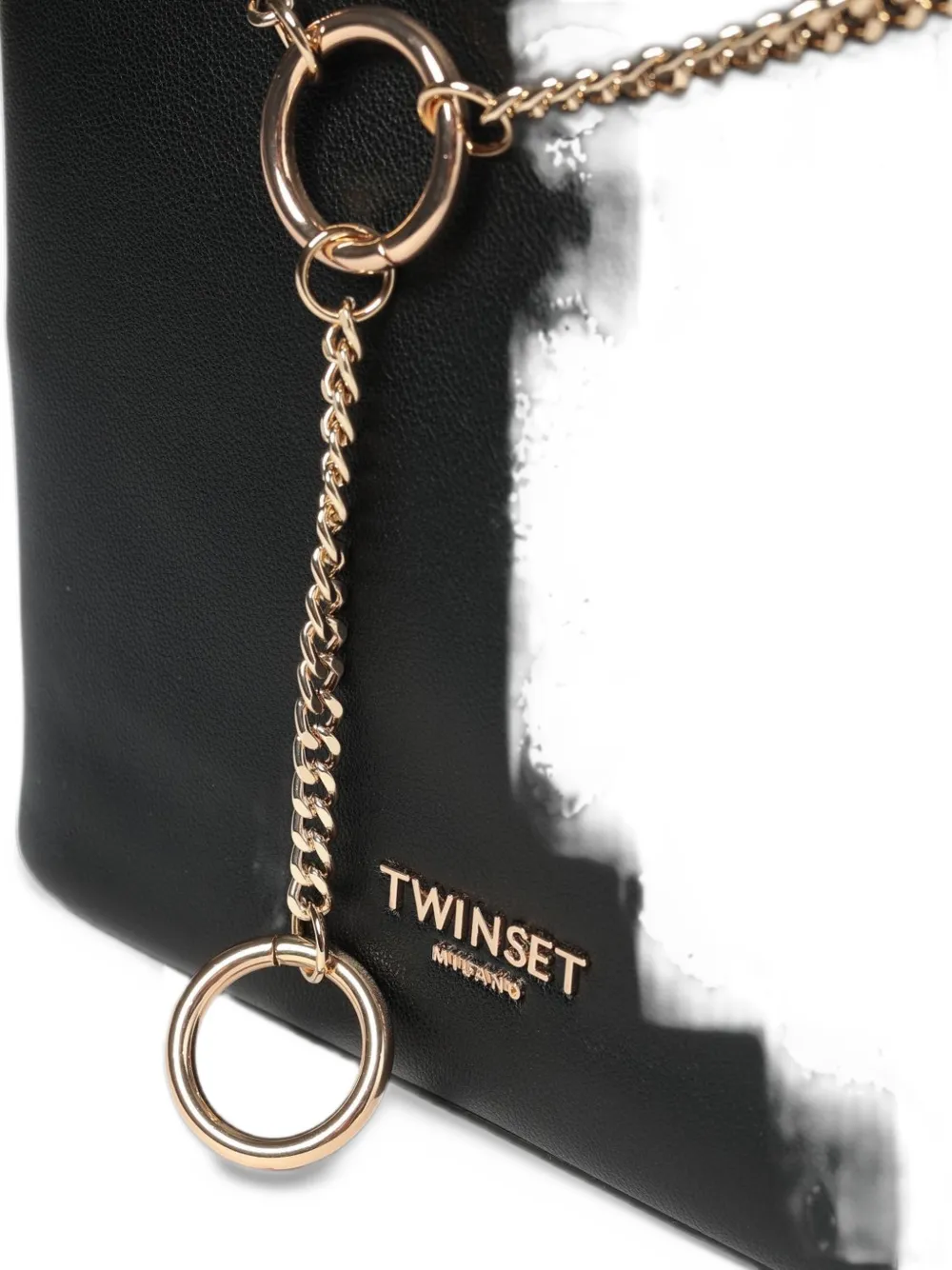 TWINSET chain-embellished shoulder bag Zwart