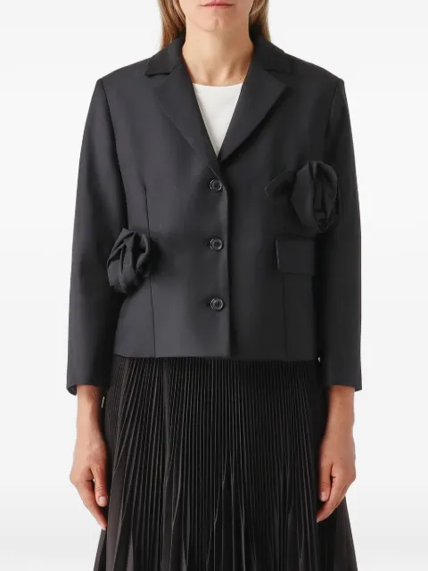 MeimeiJ flower-appliqué single-breasted blazer