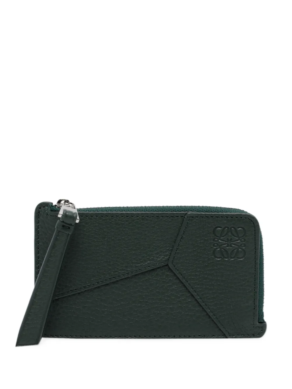 LOEWE puzzle coin cardholder in supple-grained calfskin - Verde