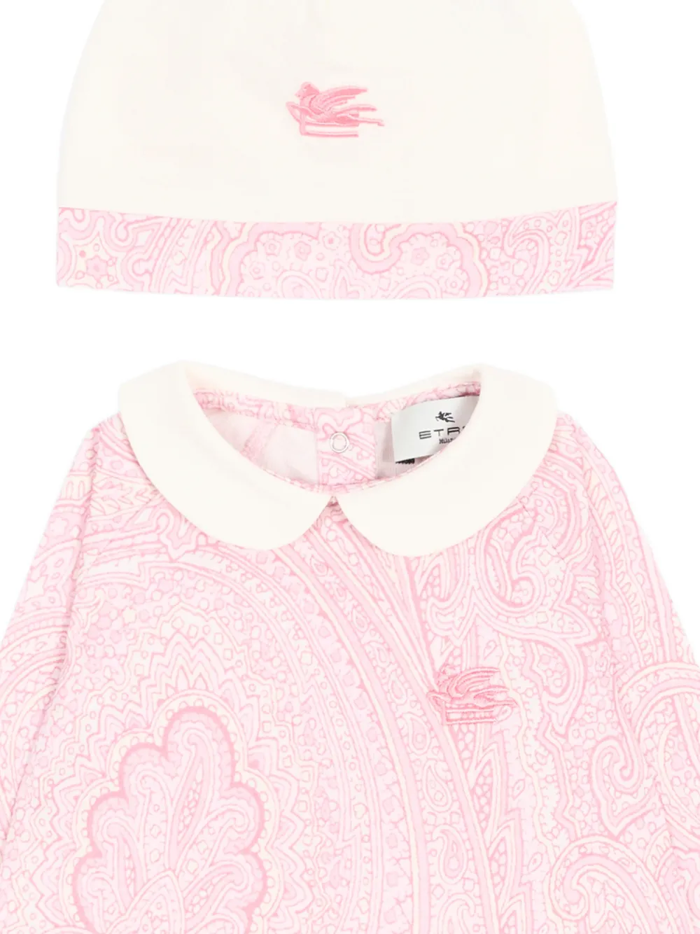 ETRO KIDS Paisley Pegasus babygrow set Roze