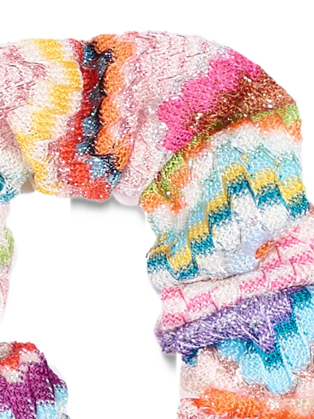 Missoni Kids zigzag-knit scrunchie Veelkleurig