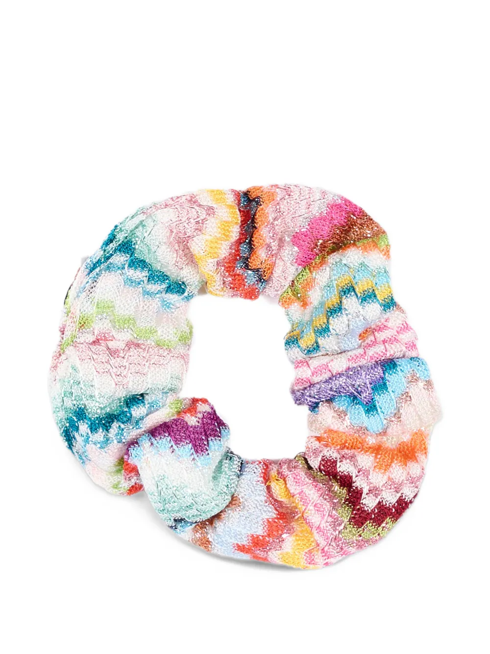 Missoni Kids zigzag-knit scrunchie Veelkleurig