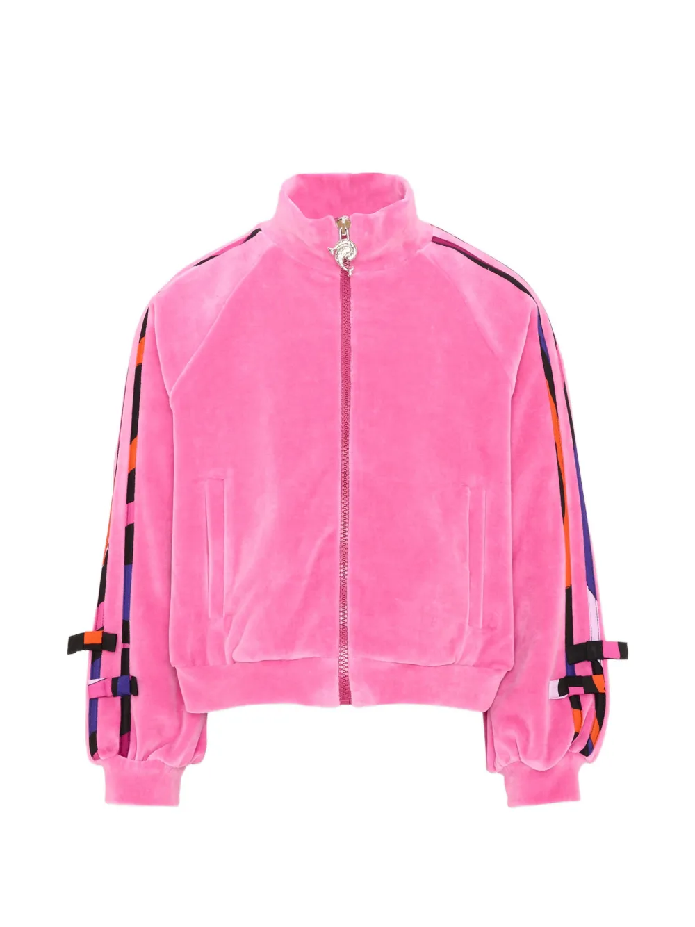 PUCCI Junior Iride-print velvet jacket Roze