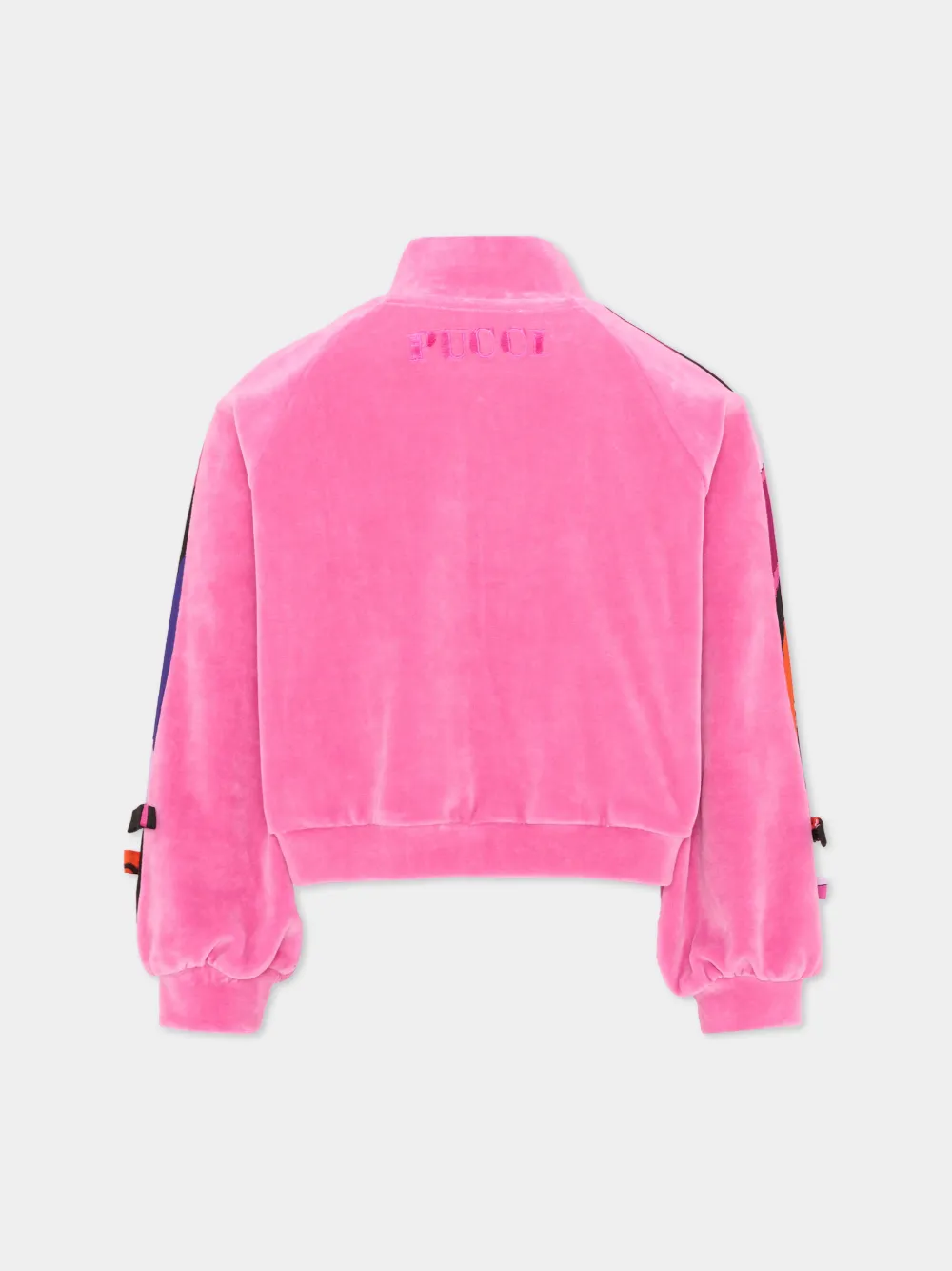 PUCCI Junior Iride-print velvet jacket Roze