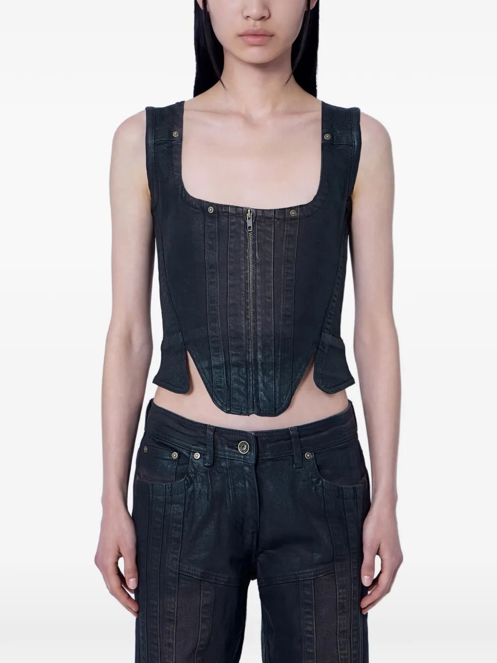 KNWLS Alice corset top - Nero