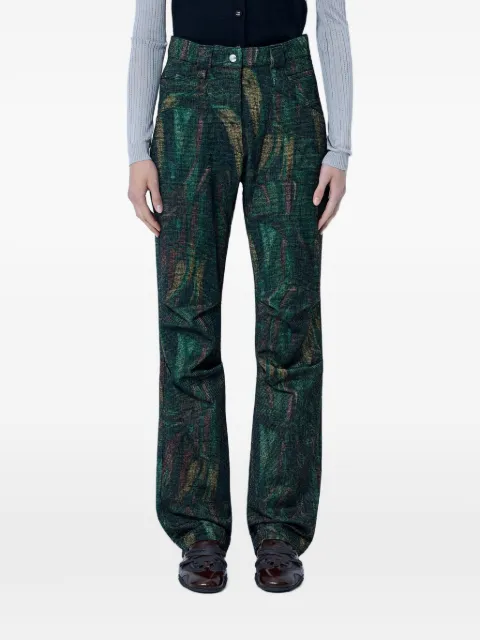 Kiko Kostadinov Cassowart abstract-pattern straight-leg trousers