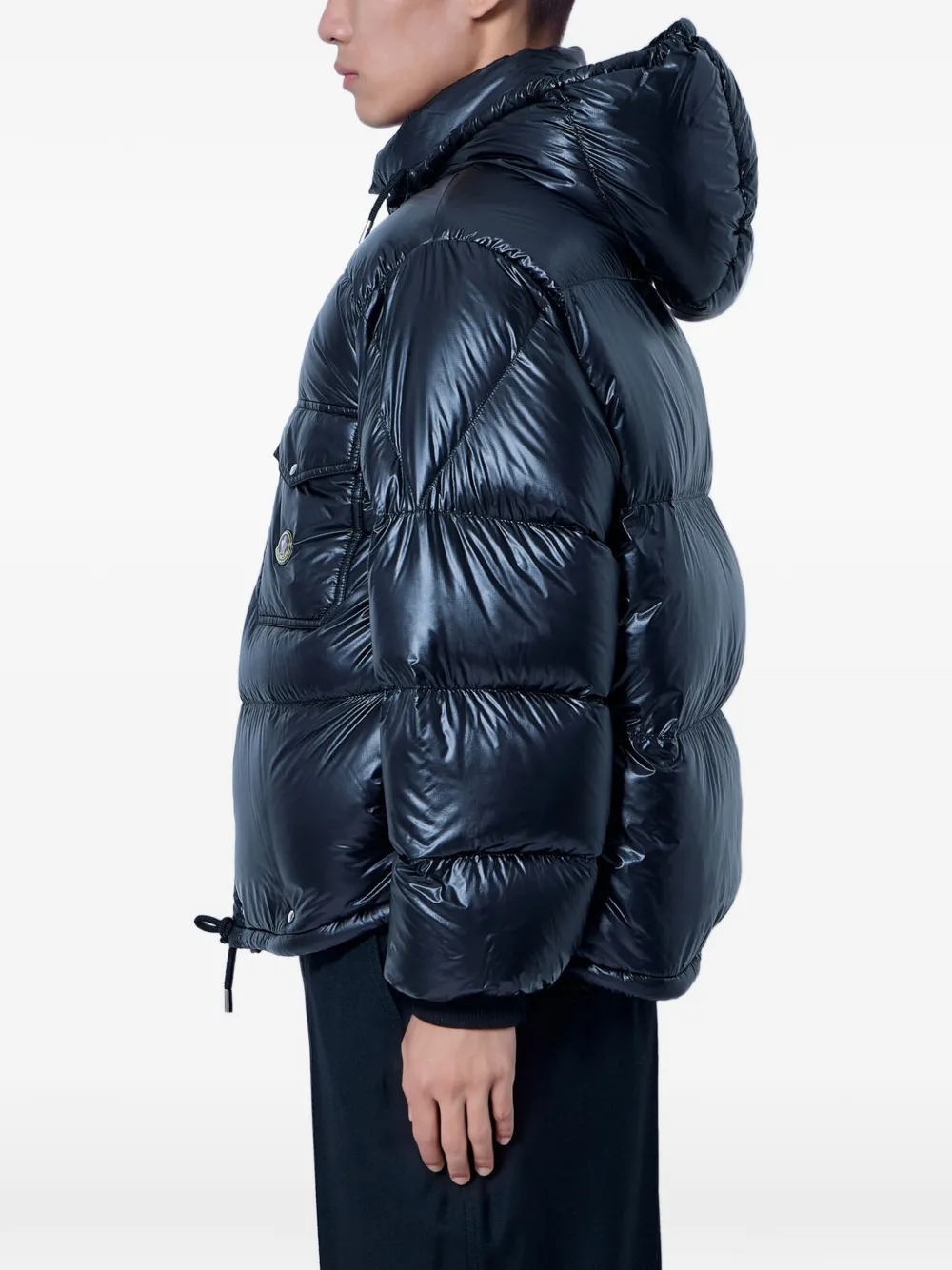 Moncler Karakorum hooded short down jacket Zwart