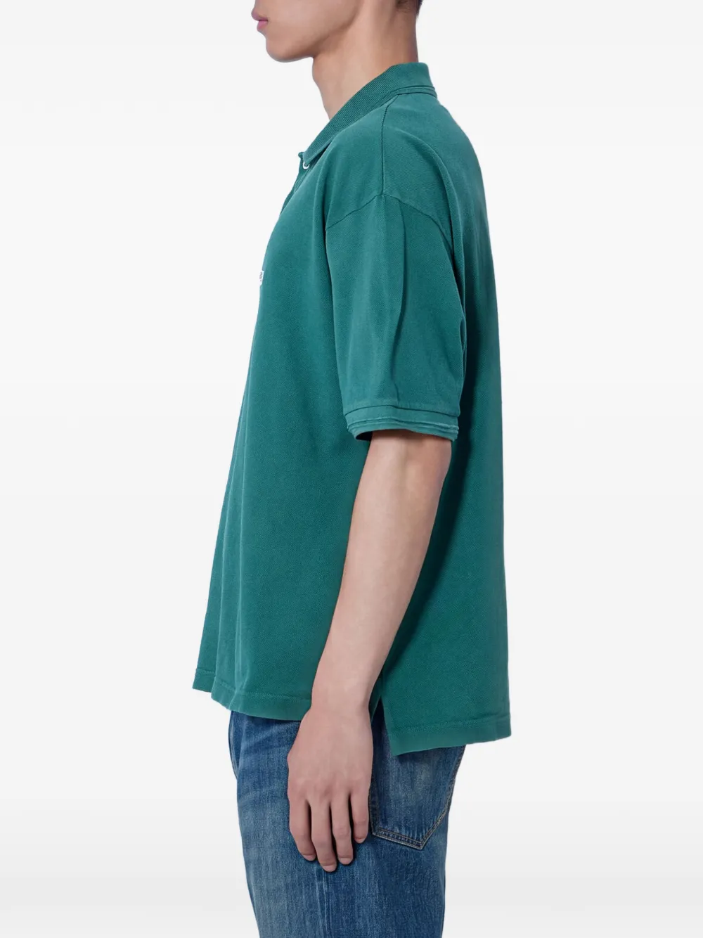 visvim embroidered-logo-patch polo shirt Groen