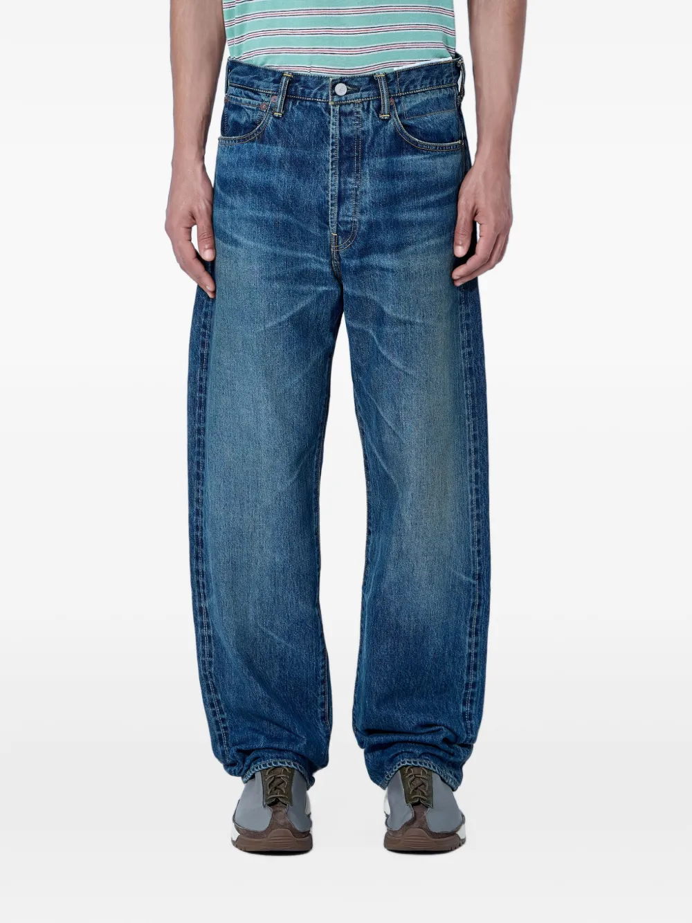 Visvim Social Sculpture 01 straight-leg jeans Blauw