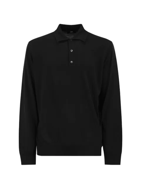 ALPHA STUDIO merino wool knitted polo shirt