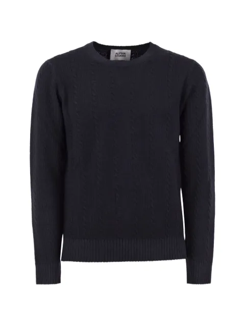 ALPHA STUDIO cable-knit merino wool sweater