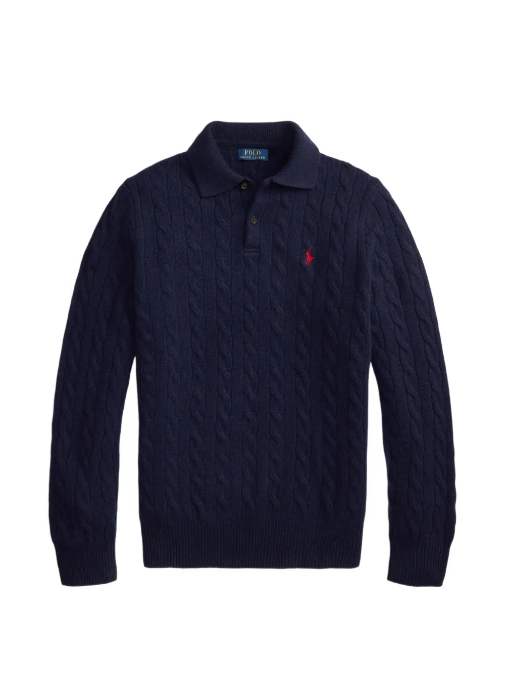 Polo Ralph Lauren cable-knit wool-cashmere jumper - Blu