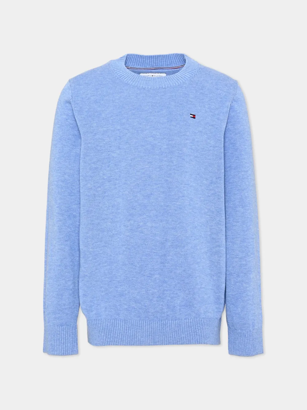 Tommy Hilfiger Junior logo-embroidered knitted sweater - Blu