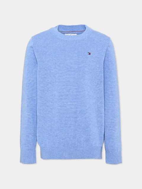 Tommy Hilfiger Junior logo-embroidered knitted sweater