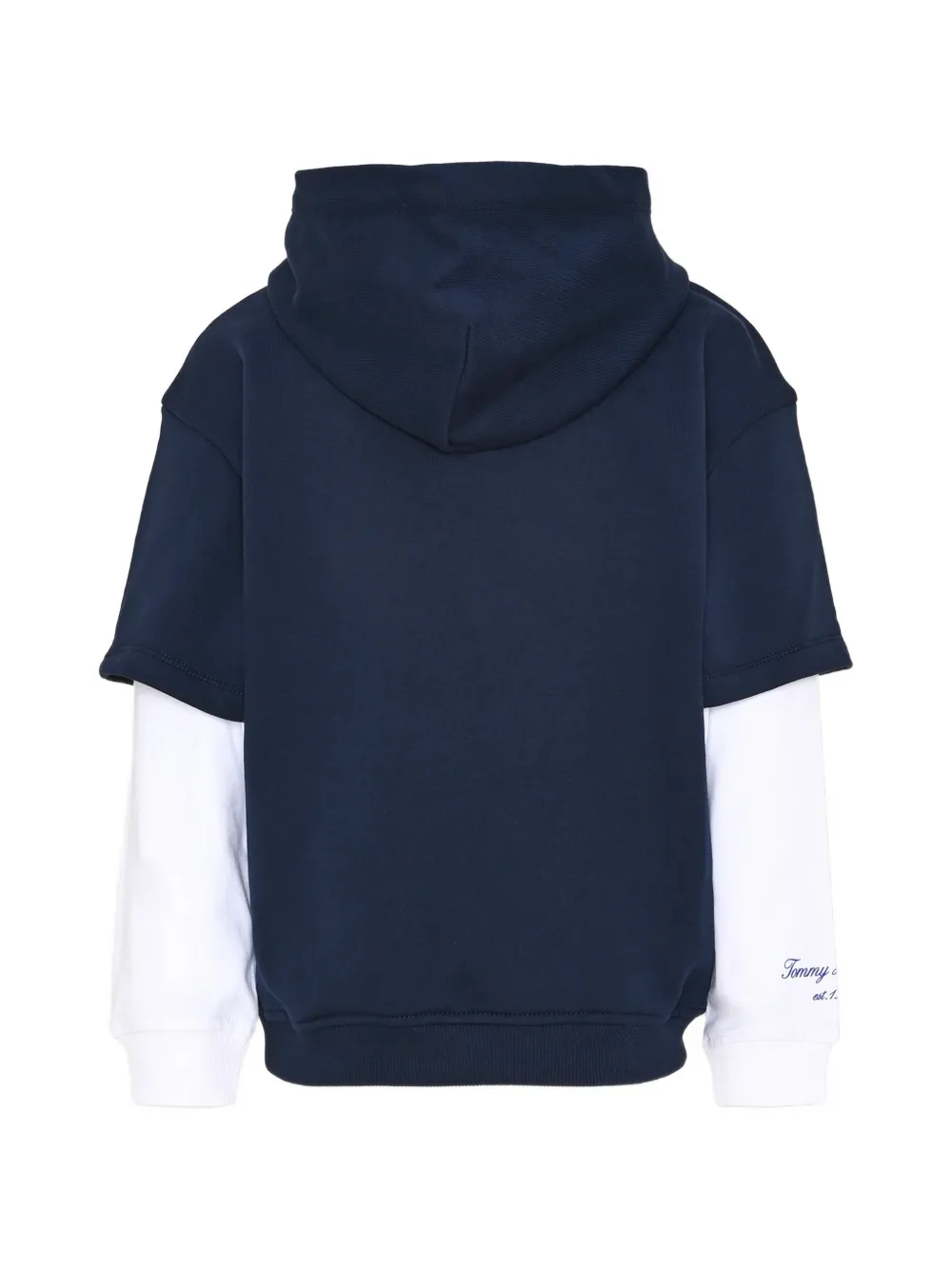 Tommy Hilfiger Junior Hoodie met gelaagd effect en logo-patch Blauw