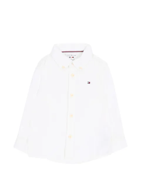 Tommy Hilfiger Junior logo-embroidered button-down shirt