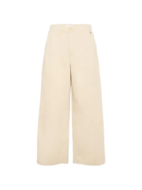 Tommy Hilfiger Junior logo-embroidered wide-leg trousers
