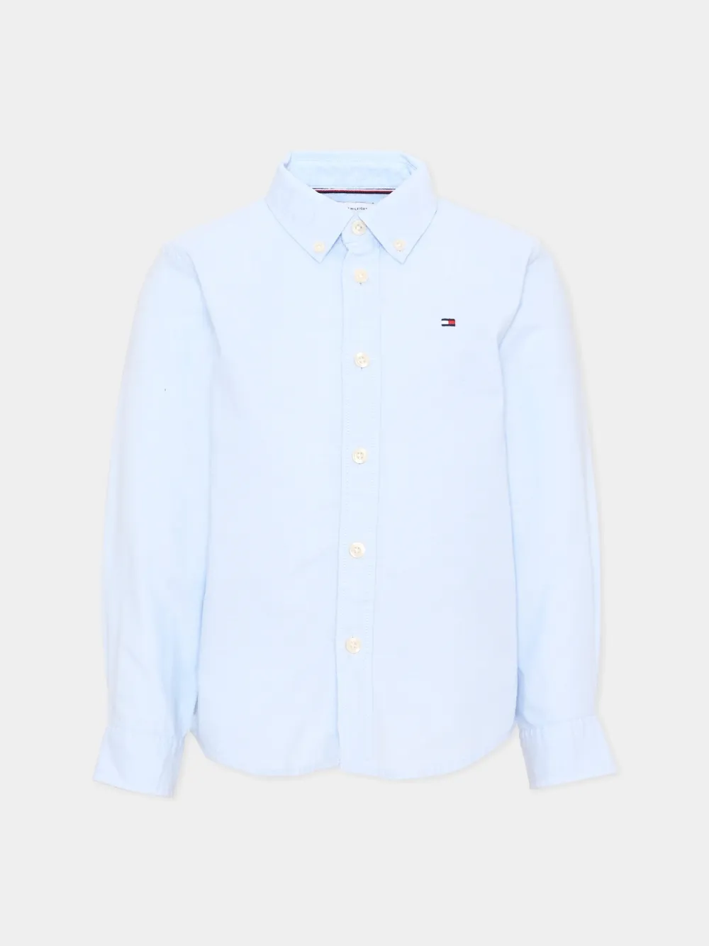 Tommy Hilfiger Junior embroidered-logo button-down shirt - Blue