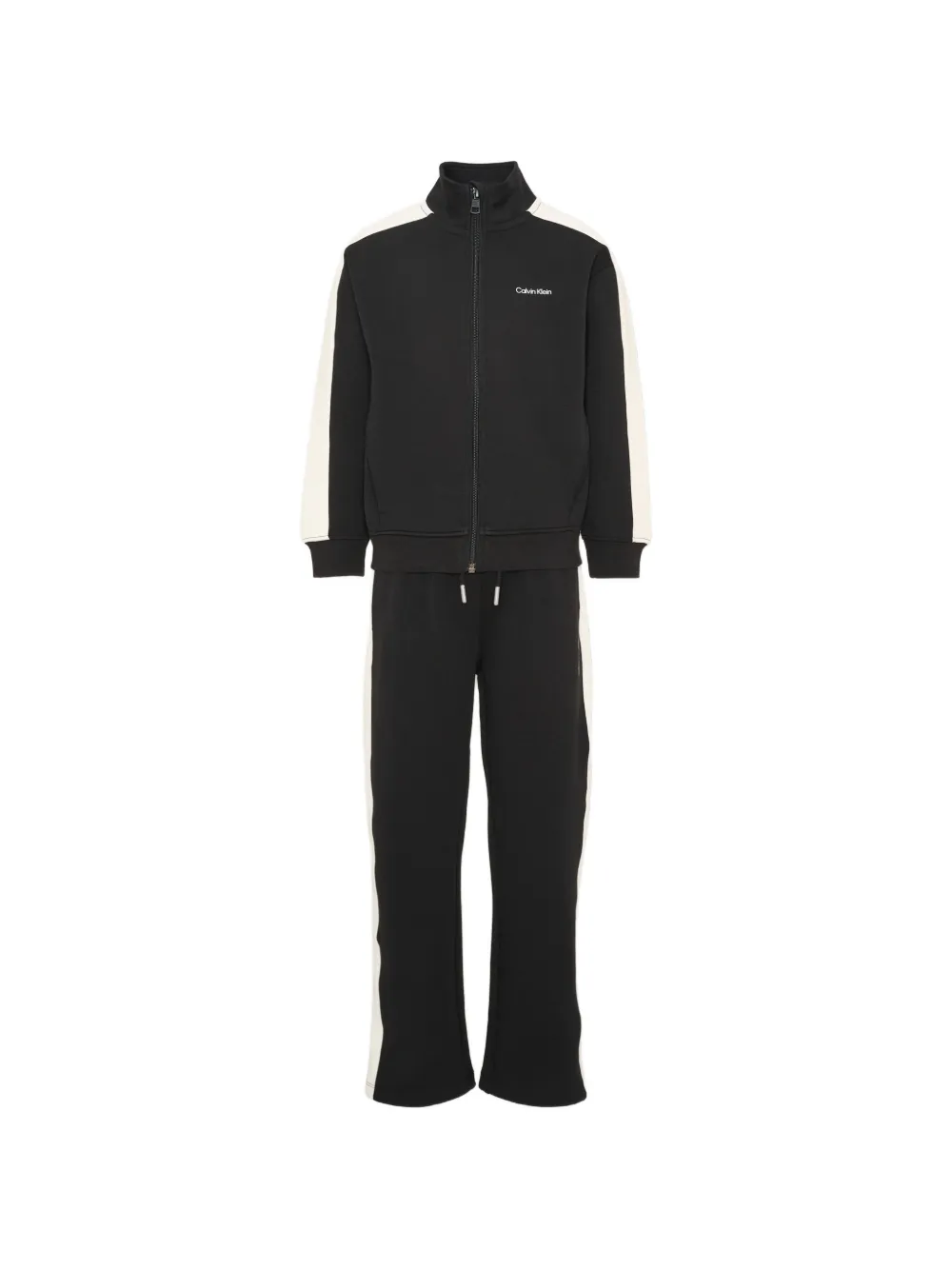 Calvin Klein Kids logo-print side-stripe tracksuit - Nero