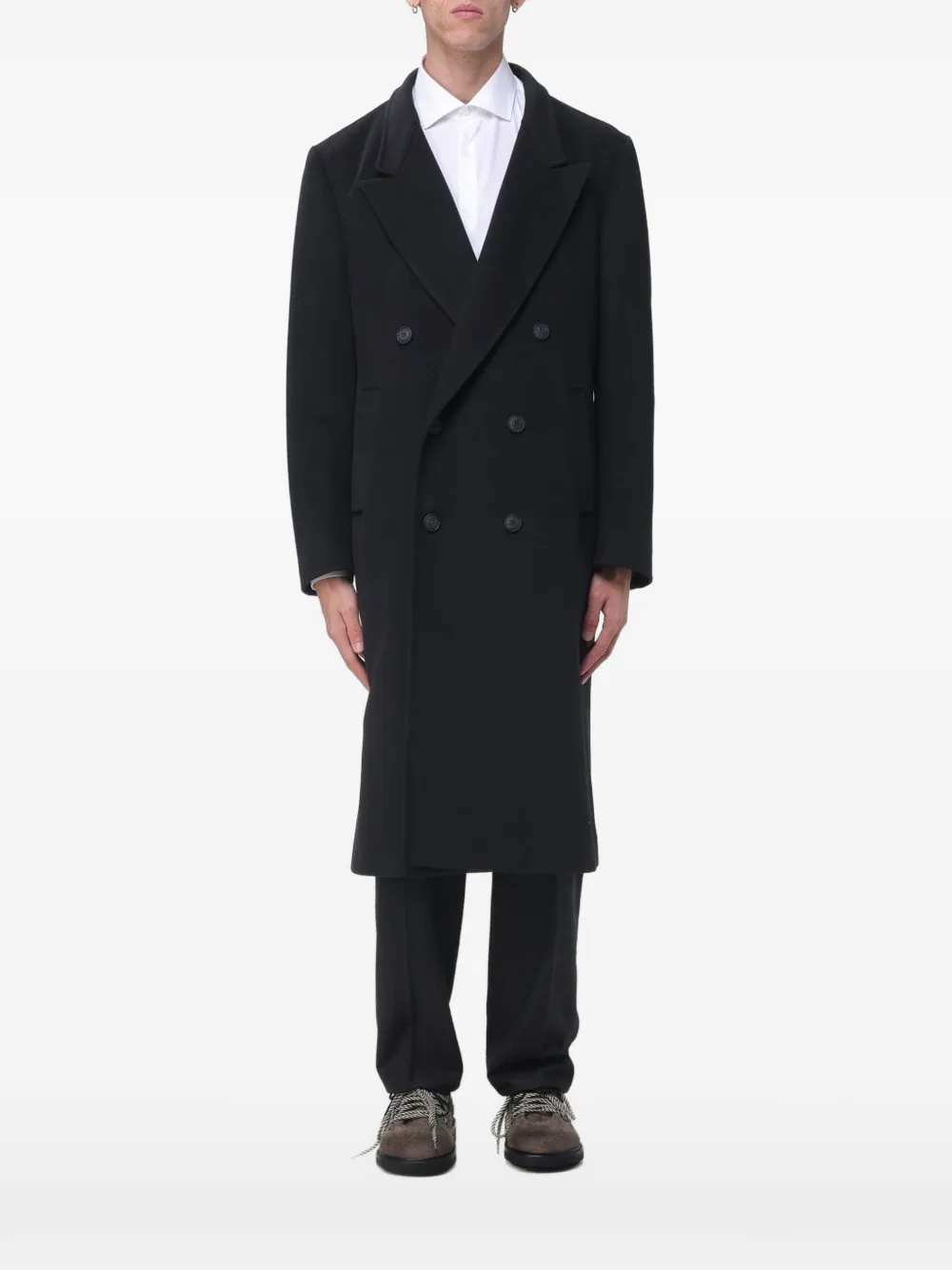 Paura Enea double-breasted coat - Black