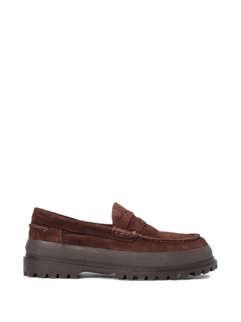 Superga 3110 suede chunky-sole loafers - Marrone