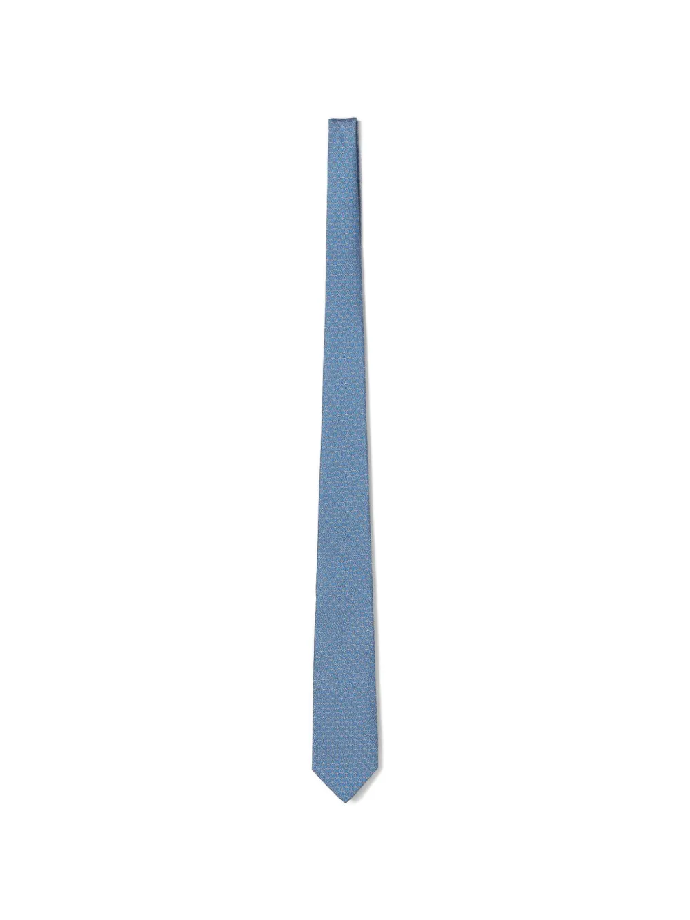 Luigi Borrelli geometric-print silk tie - Blu