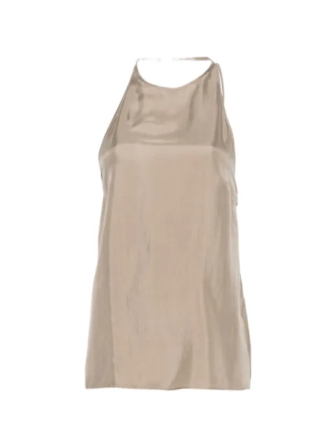 Alysi open-back silk top