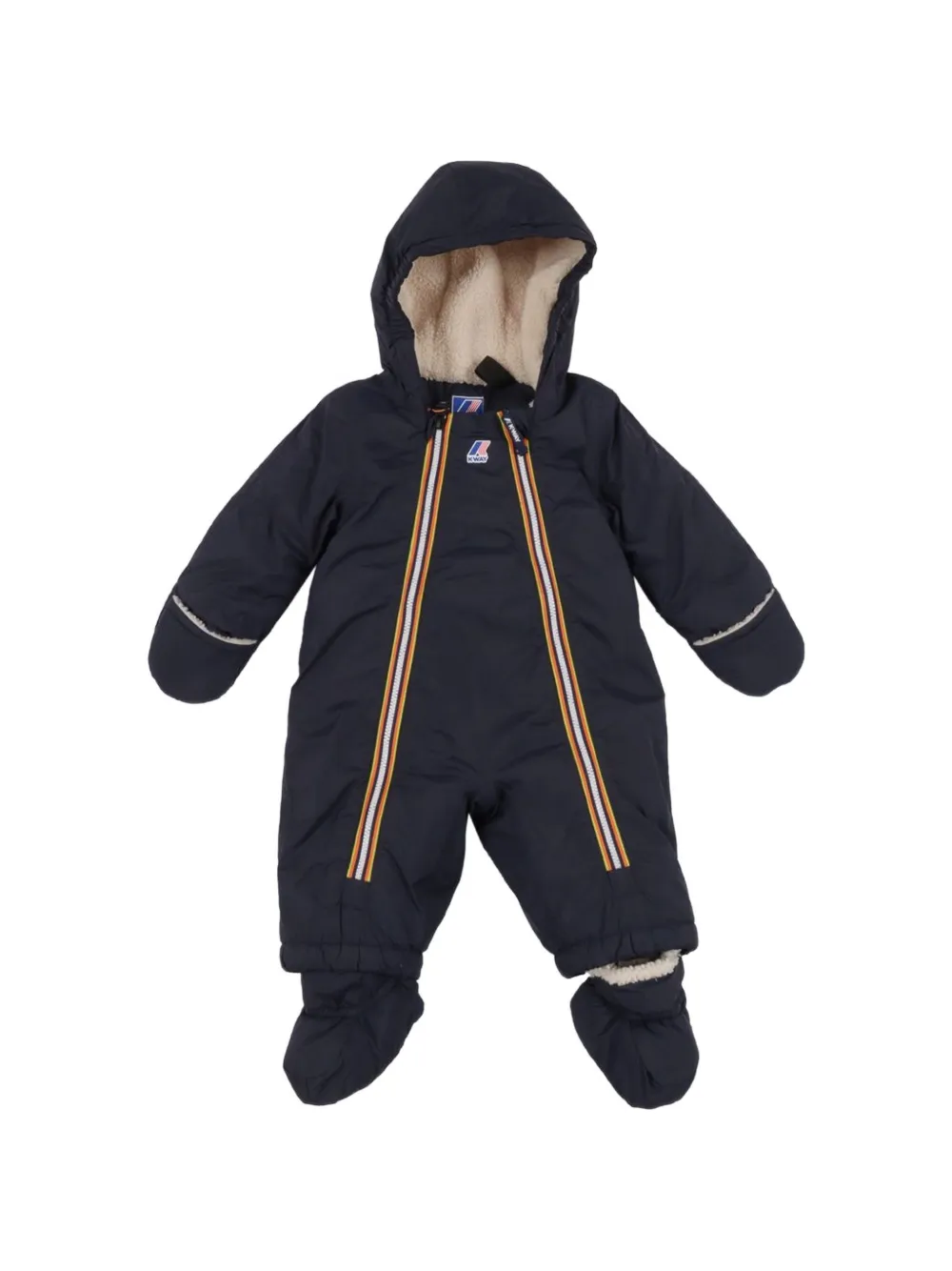 K Way Kids E. Le Vrai 4.0 Snotty Orsetto hooded padded snowsuit Blauw