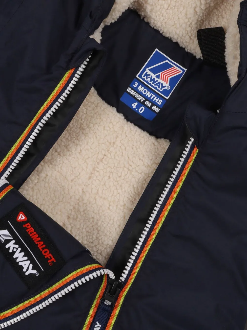 K Way Kids E. Le Vrai 4.0 Snotty Orsetto hooded padded snowsuit Blauw
