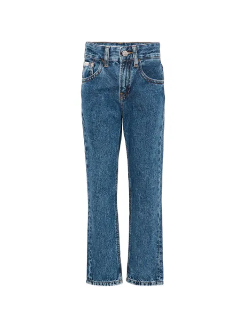 Calvin Klein Kids logo-patch straight-leg jeans