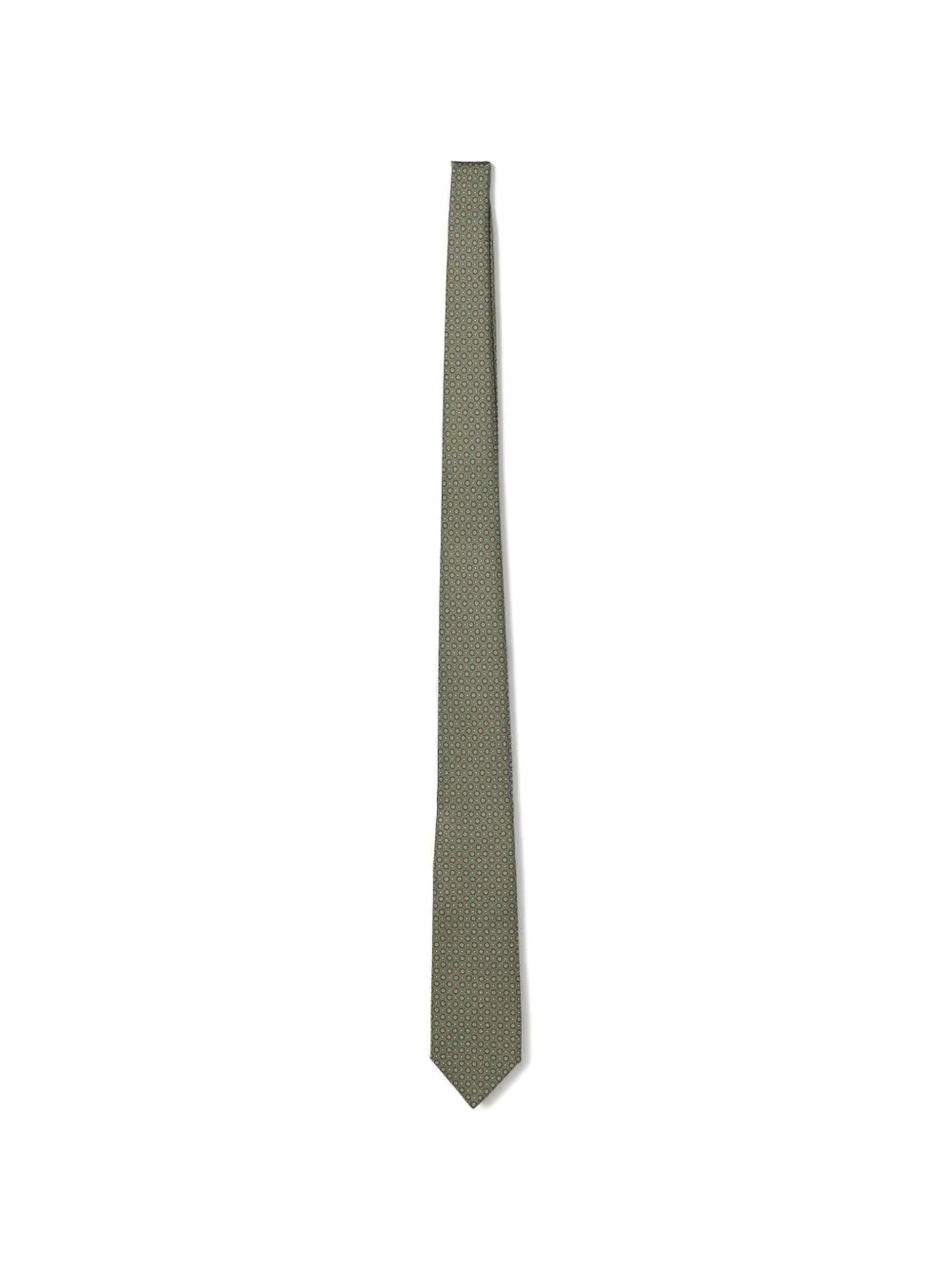 Luigi Borrelli Sartorial geometric-print silk tie - Verde