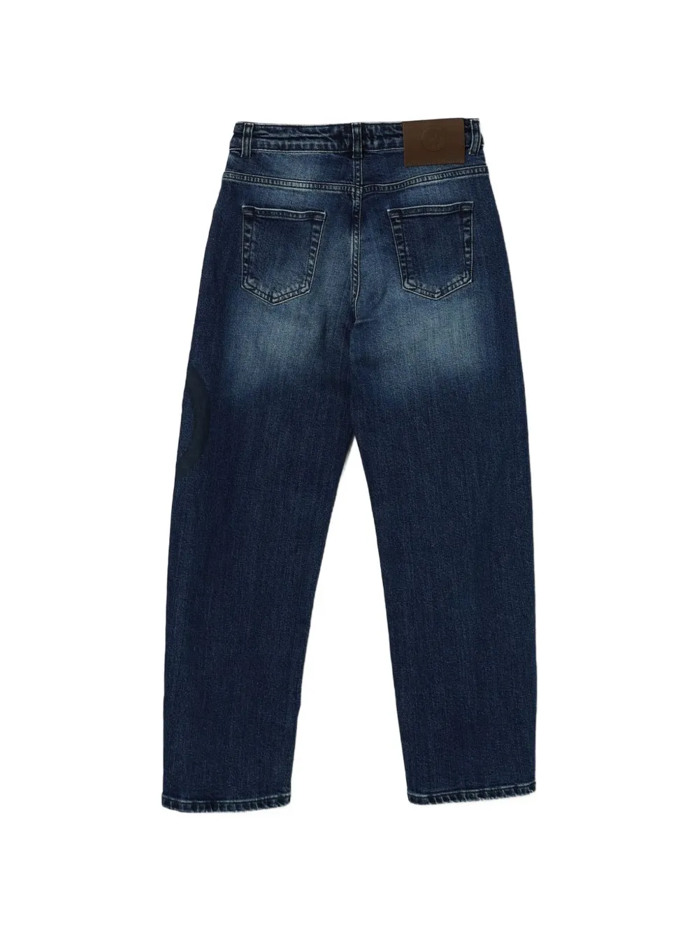 Barrow kids Jeans met whisker-effect en grafische print Blauw