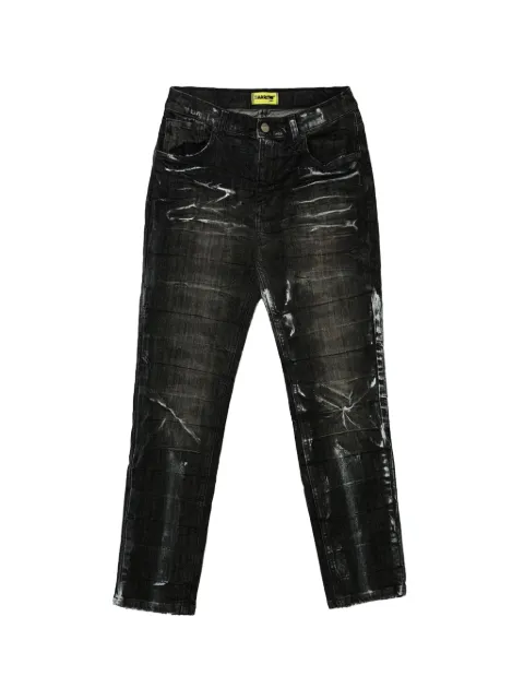 Barrow kids logo-print whiskered jeans