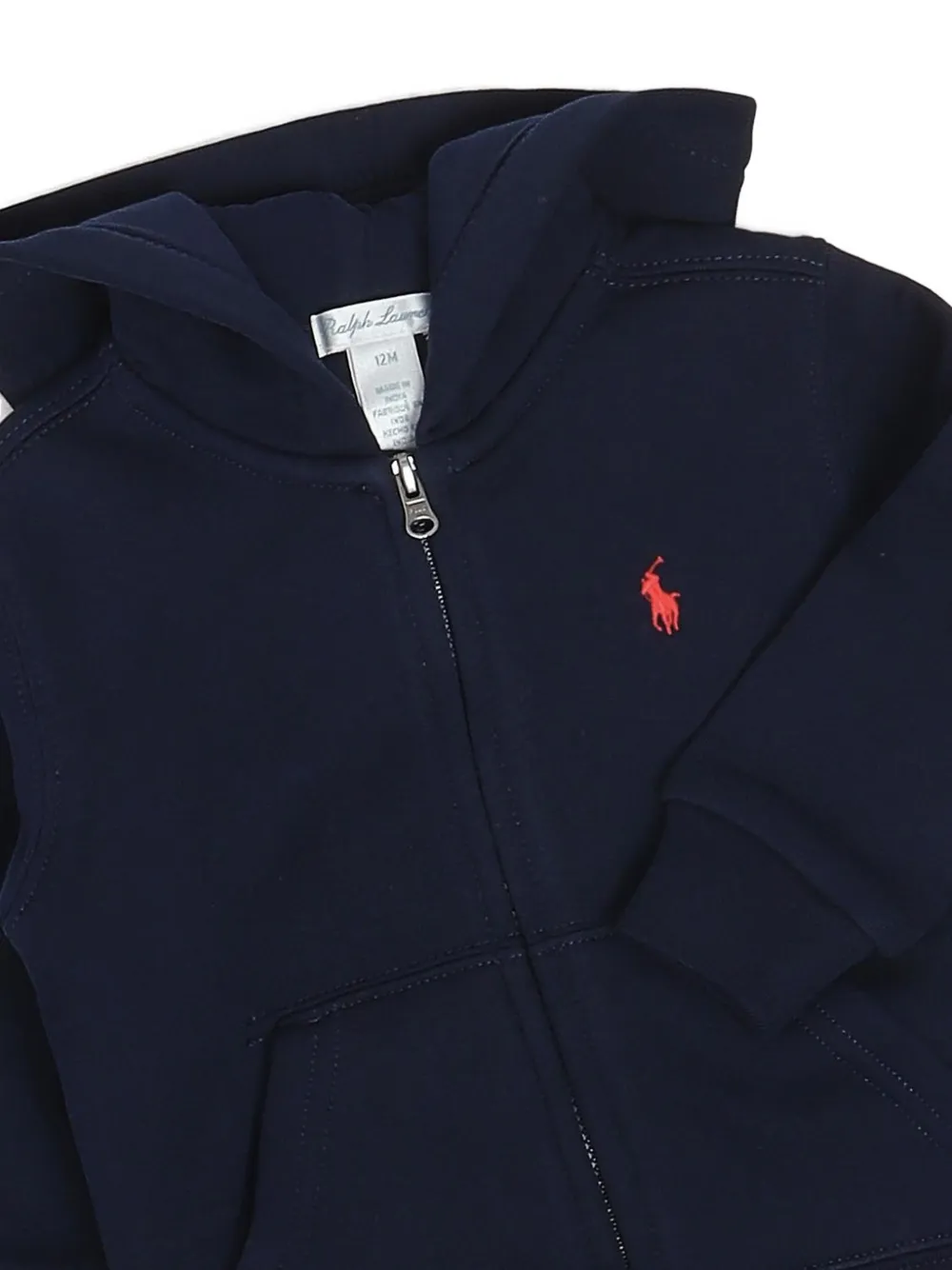 POLO RALPH LAUREN KIDS Pony zip-up hoodie Blauw