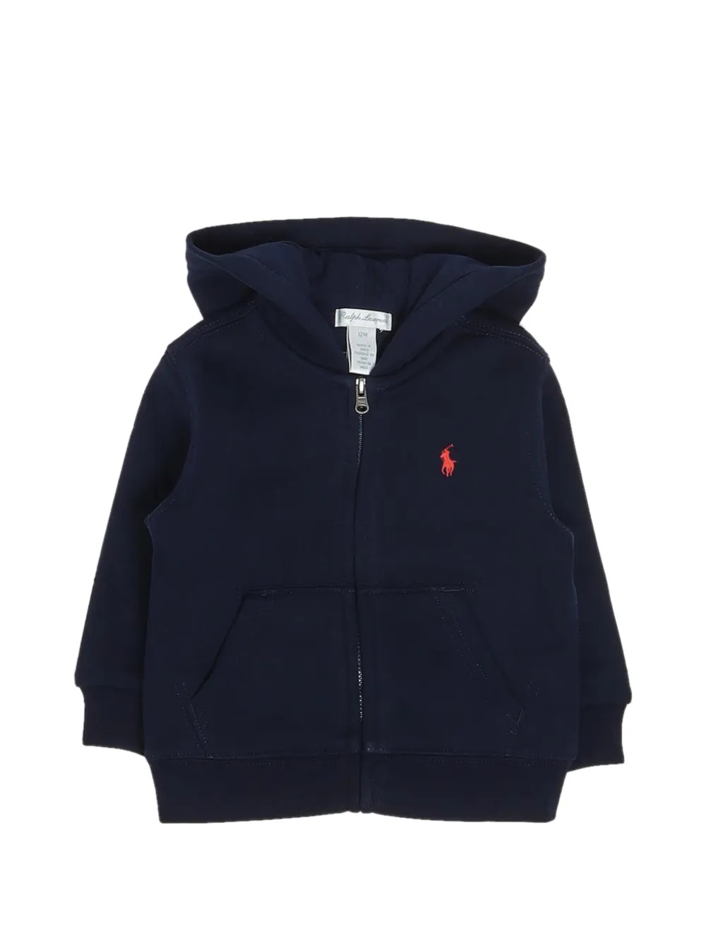 POLO RALPH LAUREN KIDS Pony zip-up hoodie Blauw