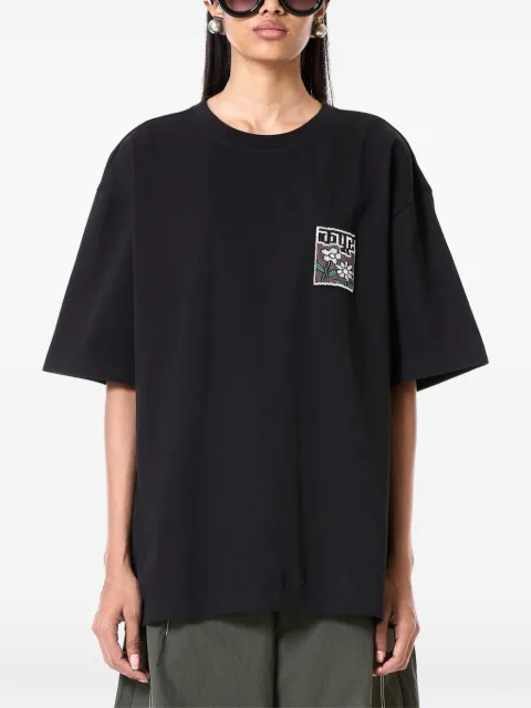 DHRUV KAPOOR floral-patch T-shirt