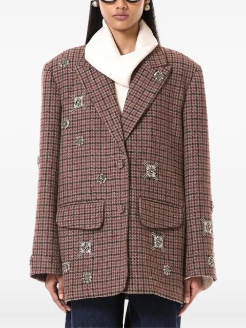 DHRUV KAPOOR crystal-embellished belted blazer