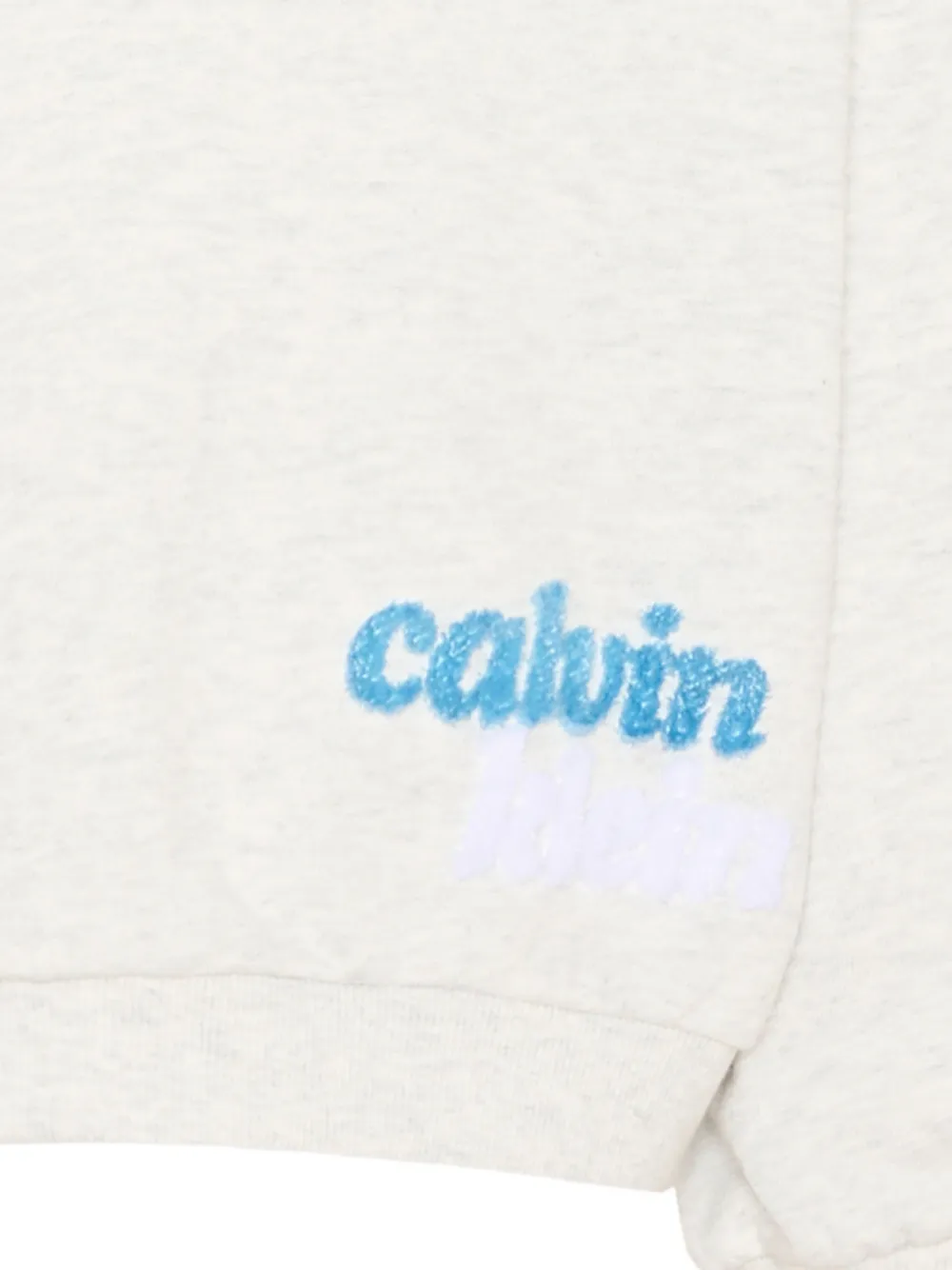 Calvin Klein Kids Hoodie met geborduurd logo Grijs