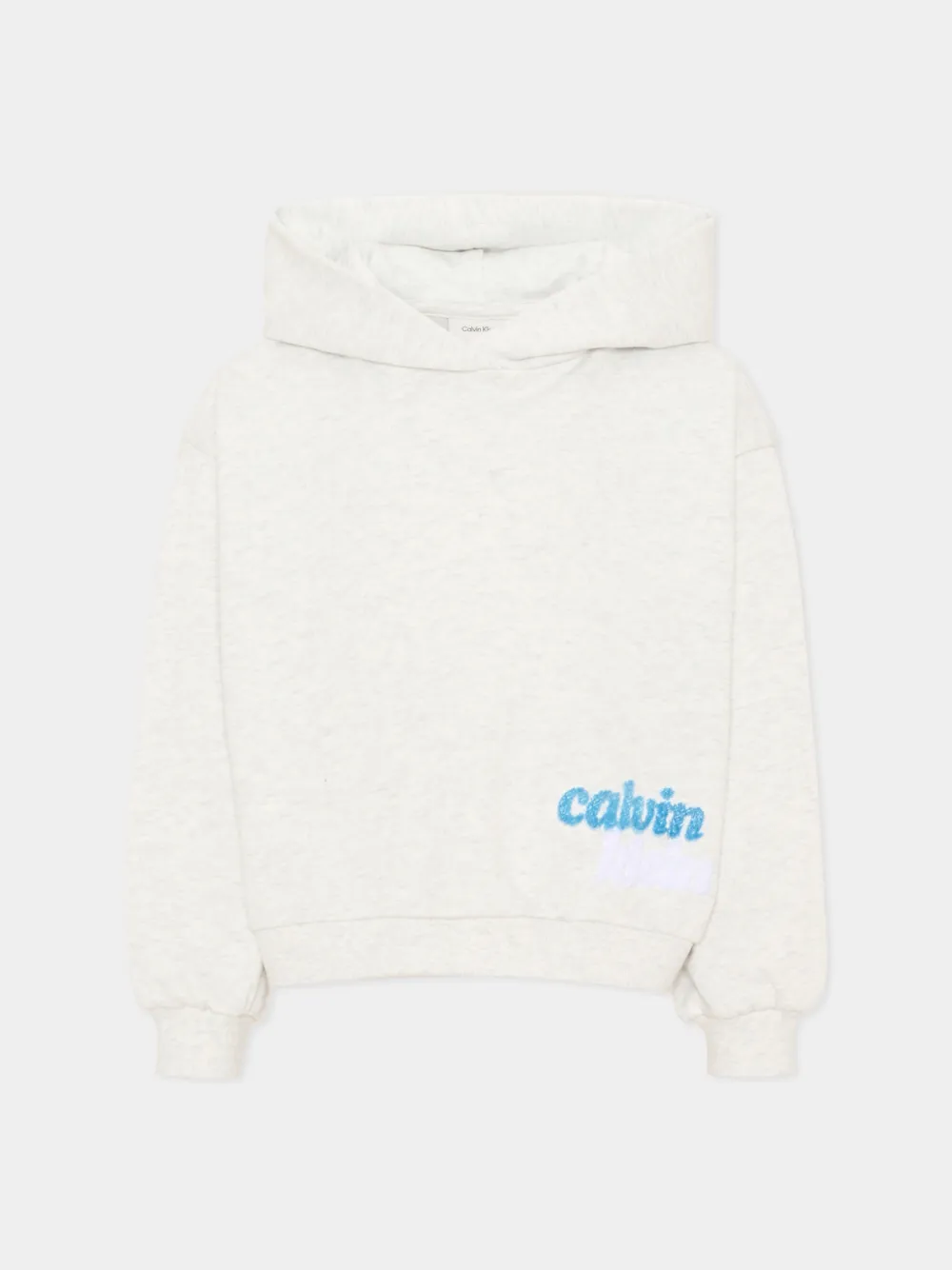 Calvin Klein Kids Hoodie met geborduurd logo Grijs