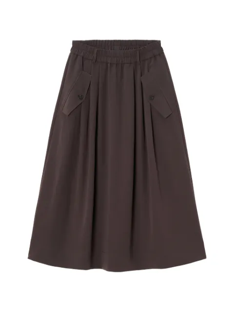 ZENGGI pleated maxi skirt