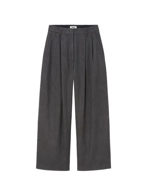 ZENGGI pinstripe-pattern pleated wide-leg trousers