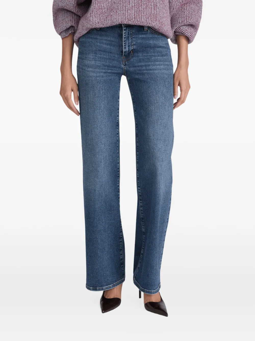 FRAME Le Slim Palazzo high-rise jeans - Blu
