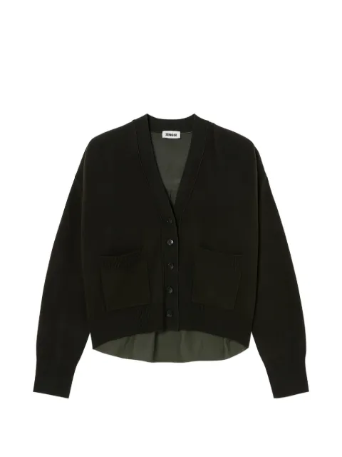 ZENGGI panelled V-neck cardigan