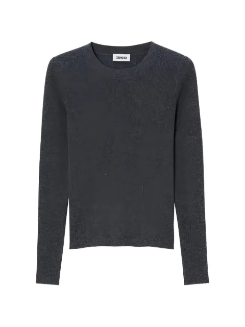 ZENGGI ribbed-knit long-sleeved T-shirt
